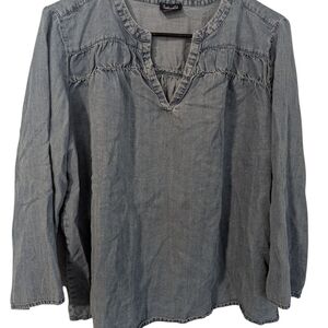 Splendid Blue Denim Blouse, Size L